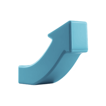 3d blå pil pekande uppåt, symboliserar tillväxt och framsteg. pil har glansig Avsluta och modern design, ofta Begagnade i företag och teknologi kontexter till representera positiv trender png