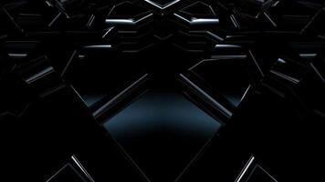 Unique abstract movement across black figures with cinematic style, geometric elements, and an elite background composition video