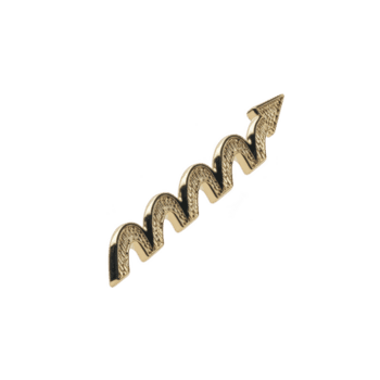 Gold Zickzack- Pfeil mit texturiert Oberfläche zeigen nach oben, symbolisieren Wachstum und Fortschritt. Pfeil einzigartig Design fügt hinzu modern und stilvoll berühren, Ideal zum Geschäft oder finanziell Themen png