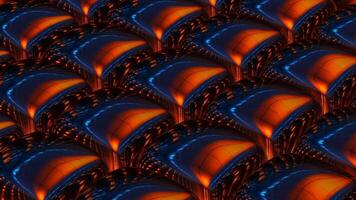 Prêmio elegante metálico reflexão dentro techno cubos rotação com único exclusivo fundo para tecnologia modelo Projeto video