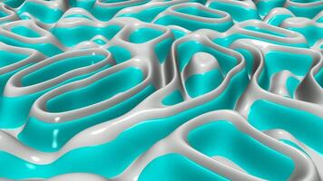 fluido brillante animación de blanco y agua plasma ondas, sin costura bucle, exclusivo elegante metálico reluciente resumen moderno antecedentes diseño video