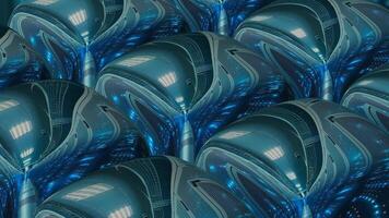 exklusiv premie elegant techno kuber rotation med metallisk reflexion, unik trogen teknologisk mall bakgrund video