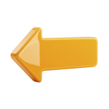 skinande gul 3d pil pekande vänster, symboliserar riktning eller navigering. pil har slät, glansig Avsluta, framställning den visuellt lockande och modern png