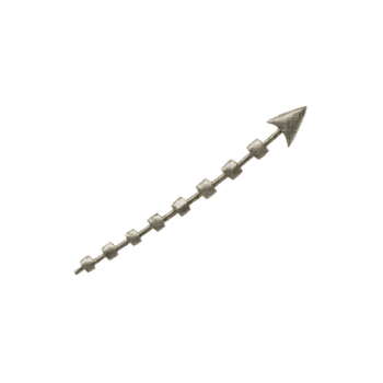 metallisch Pfeil mit texturiert Oberfläche und geometrisch Design ist gezeigt gegen Transparenz Hintergrund, Erstellen modern und glatt Aussehen png