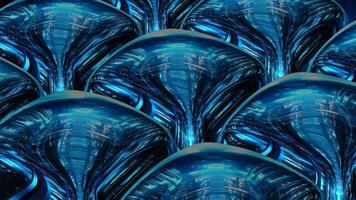 unico tecnologico modello con elegante premio metallico riflessione nel techno cubi rotazione e esclusivo futuristico stile video