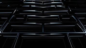 único resumen cinematográfico obra de arte con movimiento a través de negro cifras y geométrico patrones en un élite exclusivo antecedentes video