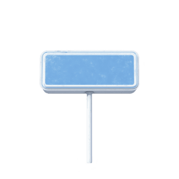 vuoto blu rettangolare cartello con bianca confine e polo sta isolato su trasparente sfondo, pronto per personalizzazione o testo aggiunta png