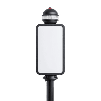 rektangulär led ljus panel med svart ram och justerbar montera, designad för fotografi och videografi, tillhandahåller ljus, även belysning. idealisk för studio eller på plats skjuter png