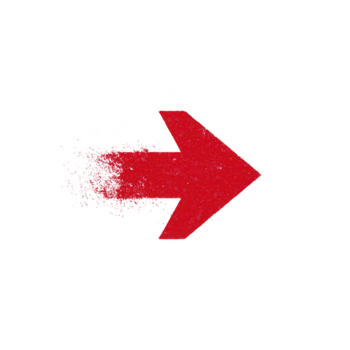 vermelho seta com pixelizado, dissolvendo efeito em transparência fundo, simbolizando movimento ou transição. Projeto é dinâmico e moderno, transmitindo sentido do direção e mudança png