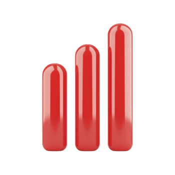 3d illustratie van drie glanzend rood bars van variërend hoogten geregeld in oplopend bestellen, lijkt op bar tabel of grafiek. glimmend oppervlakte weerspiegelt licht, toevoegen modern en strak uiterlijk png