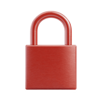 levendig rood hangslot met zacht, metalen af hebben, symboliseert veiligheid en bescherming. slot gemakkelijk ontwerp en stoutmoedig kleur maken het staan uit, overbrengen sterkte en betrouwbaarheid png