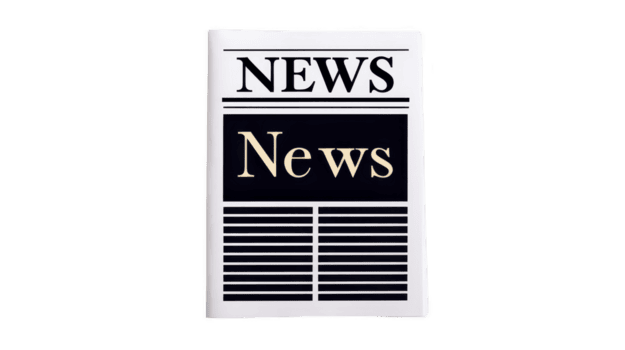 giornale con grassetto notizia titoli e testo blocchi su trasparenza sfondo, veicolare informazione e aggiornamenti. disposizione è semplice e classico, sottolineando importanza di attuale eventi png