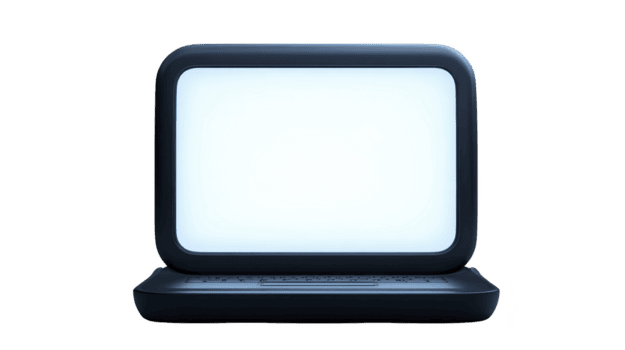 elegant, modern bärbar dator med lysande skärm är visas mot enkel bakgrund, highlighting dess minimalistisk design och Avancerad teknologi png