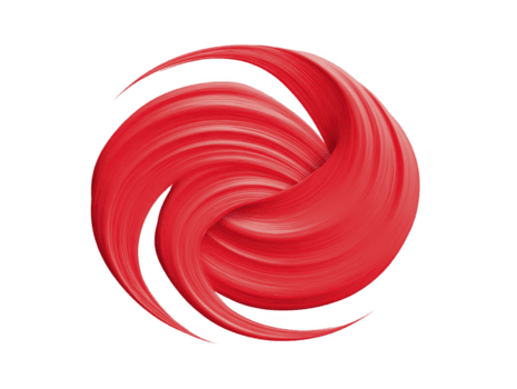 vibrerande röd abstrakt virvla runt design med dynamisk penseldrag textur, skapande känsla av rörelse och energi. cirkulär form är visuellt slående och konstnärlig png