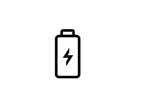 semplice batteria icona con fulmine bullone simbolo, che rappresentano energia e potenza. Questo design è ideale per tecnologia relazionato temi e energia concetti png