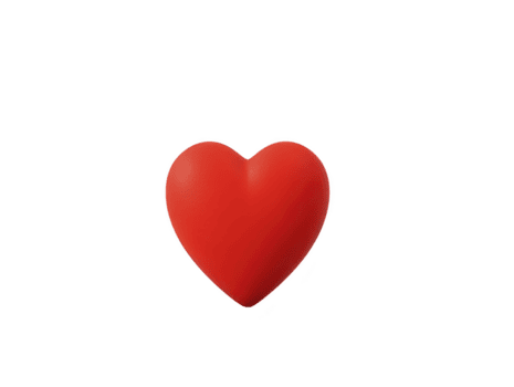 Vibrant red heart shape symbolizes love and affection, perfect for expressing emotions in various contexts. This simple yet powerful design can enhance any romantic or heartfelt message png