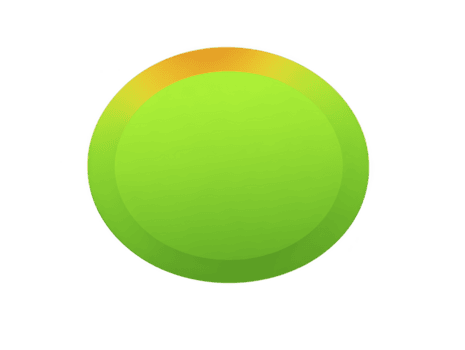 vibrante verde circular forma con suave degradado transicion a calentar naranja matiz arriba, creando moderno y ojo atrapando diseño elemento. esta lata ser usado para varios digital aplicaciones png