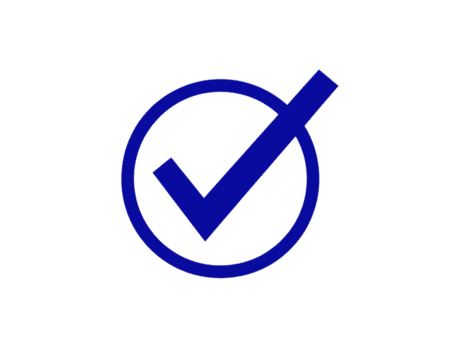 blu dai un'occhiata marchio dentro cerchio simboleggia approvazione o conferma, spesso Usato vario contesti come come verifica o completamento. Questo semplice ancora efficace design trasporta senso di fiducia png