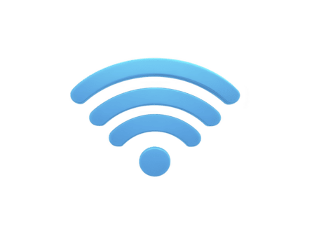 blu senza fili segnale icona che rappresentano connettività e tecnologia. Questo simbolo è comunemente Associated con Internet accesso e comunicazione png