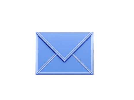 azul sobre icono con moderno diseño, simbolizando comunicación y mensajería. esta gráfico elemento lata ser usado digital aplicaciones, sitios web, o márketing materiales a representar correo electrónico png