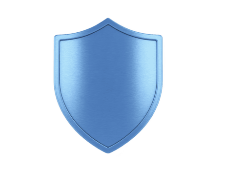 brillante blu scudo icona con liscio metallico finire, simboleggiante protezione e sicurezza. Questo design può essere Usato nel vario contesti, Compreso digitale sicurezza, gioco, o il branding png