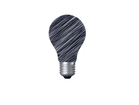 stänga upp se av ljus Glödlampa med unik randig design, visa upp dess metallisk bas och invecklad mönster. detta fångar väsen av modern belysning lösningar, betona kreativitet png