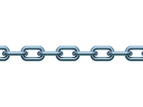 brillant métal chaîne avec emboîtement liens, mettant en valeur lisse et brillant conception. chaîne apparaît fort et durable, adapté pour divers applications png