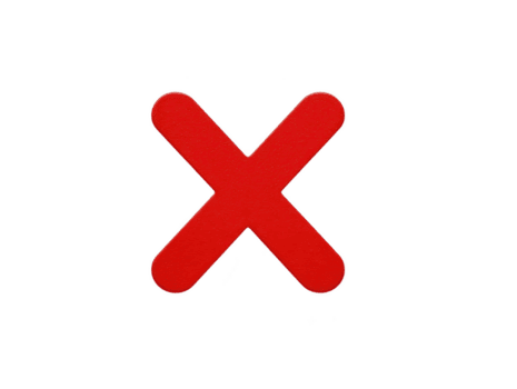 djärv röd korsa symbol på transparent bakgrund, ofta Begagnade till ange negativ svar eller fel. detta grafisk är enkel än effektfull, förmedla klar meddelande av ogillande eller annullering png