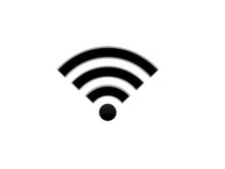 Wireless signal icon representing connectivity and internet access. This symbol is commonly used in technology and communication contexts, conveying idea of network availability and strength png