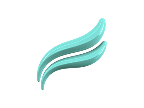 elegante, moderno design con Due fluente curve nel vivace turchese colore, simboleggiante eleganza e fluidità. Questo grafico elemento può essere Usato nel vario creativo progetti png