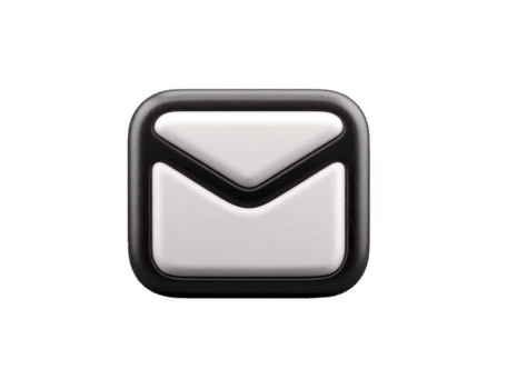 pulcro, moderno correo electrónico icono presentando negro y blanco diseño, Perfecto para digital comunicación y tecnología temas esta icono simboliza mensajería y conectividad en elegante camino png