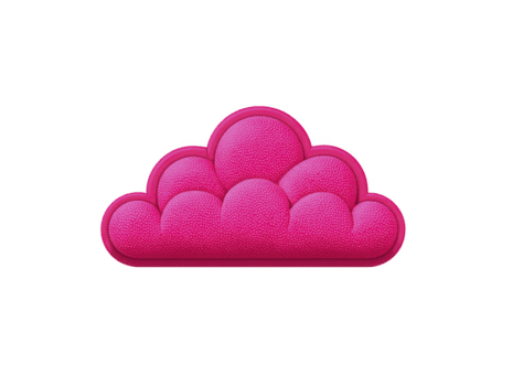 vibrerande rosa moln design terar flera olika avrundad former, skapande lekfull och nyckfull utseende. detta grafisk element kan vara Begagnade i olika kreativ projekt, tillsats glad Rör png