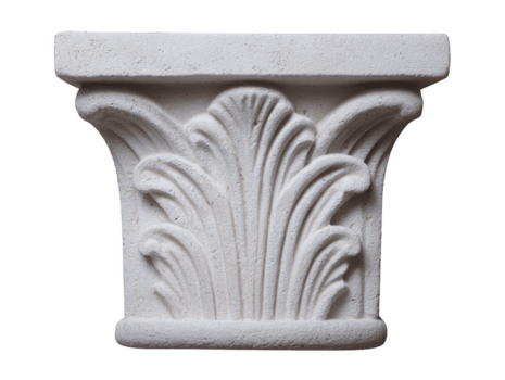 decorativo architettonico colonna capitale con intricato foglia modelli, in mostra classico design. Questo elemento Aggiunge eleganza e raffinatezza per qualunque struttura o interno spazio png