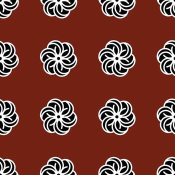 abstract seamless pattern with ornament flower geometric design vector