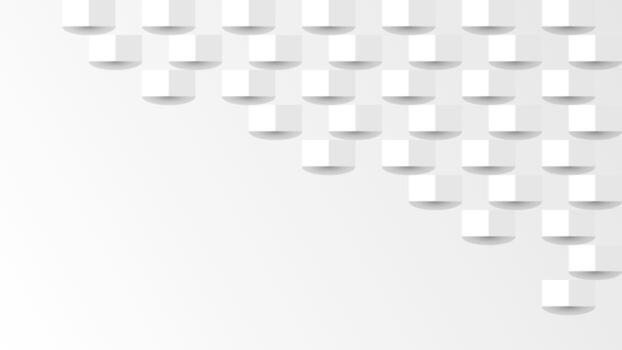 Abstract white background with 3D rectangle shapes and soft shadows, ideal for modern design and presentations vector