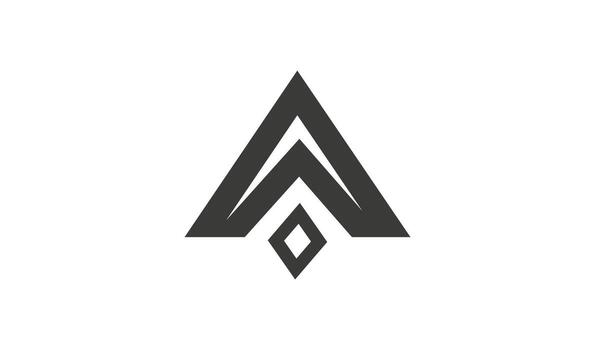 Modern geometric abstract arrow shape with diamond accent vector