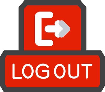 cerrar sesión usuario cuenta vector