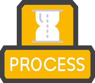 proceso en Progreso vector