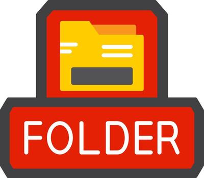 Open Folder File vector