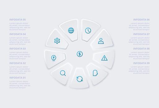 Circular infographic with icons and text vector