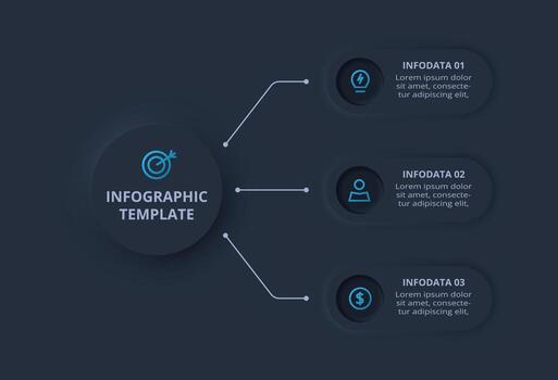 Infographic template with data visualization vector
