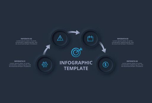 Infographic template with data points vector