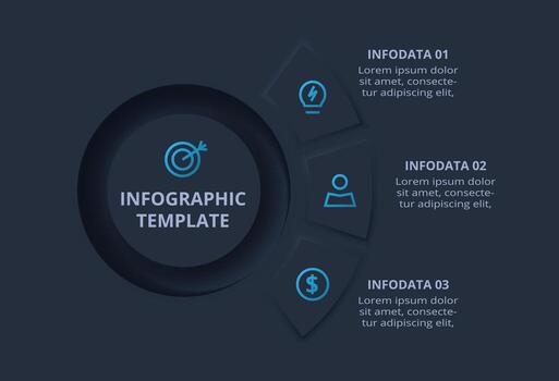 Infographic template with icons and data vector