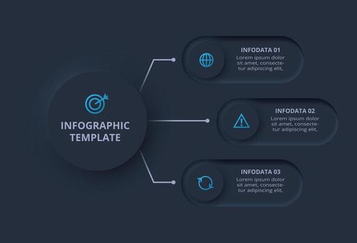 Infographic template with data points vector