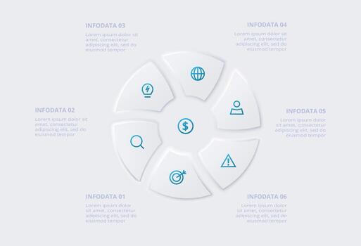 Infographic with circular segmented design vector