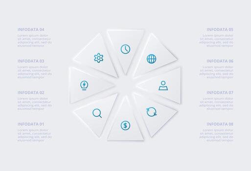 Infographic with circular icon layout vector