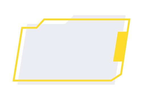 mínimo amarillo carpeta gráfico para usuario interfaz. resumen amarillo archivo marco ilustración. vector