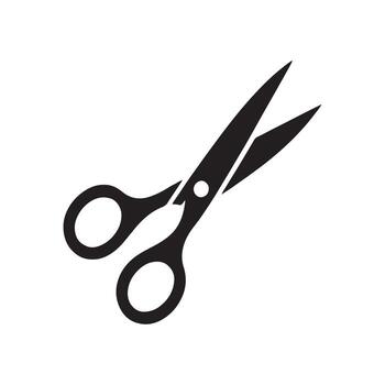 Tailor Scissors Solid Cutting Icon vector