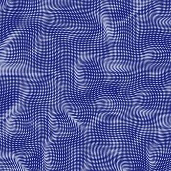 Modern abstract background with a dynamic wavy halftone dots pattern. Suitable for technology music data big data visualization and futuristic design concepts. Use as a wallpaper or texture overlay. vector