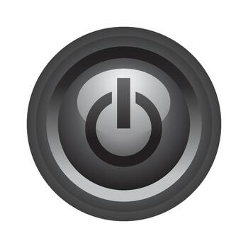 Realistic power button push. Shut down symbol. On off icon. switch button. vector